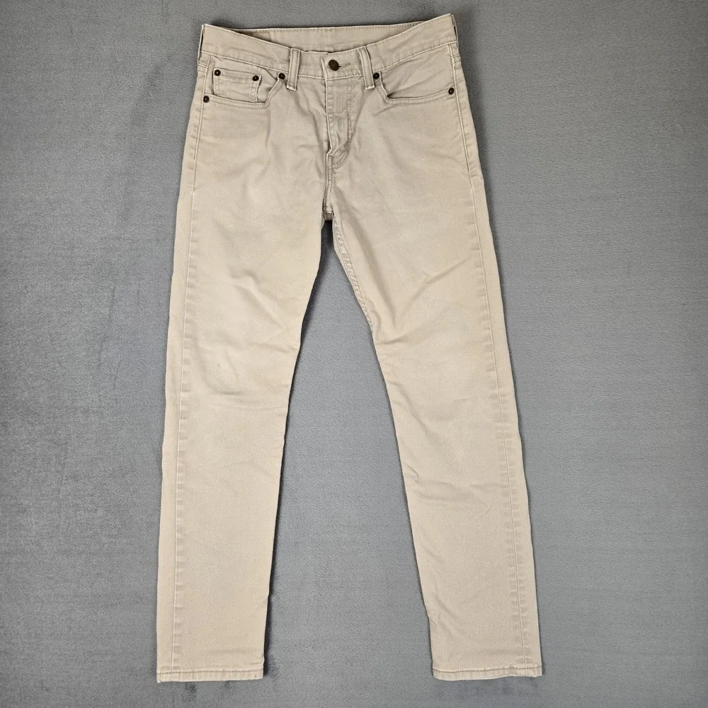 Levis Jeans 502 Men 29x32 (Fit 30x29) Regular Taper Khaki Chinos Casual Straight
